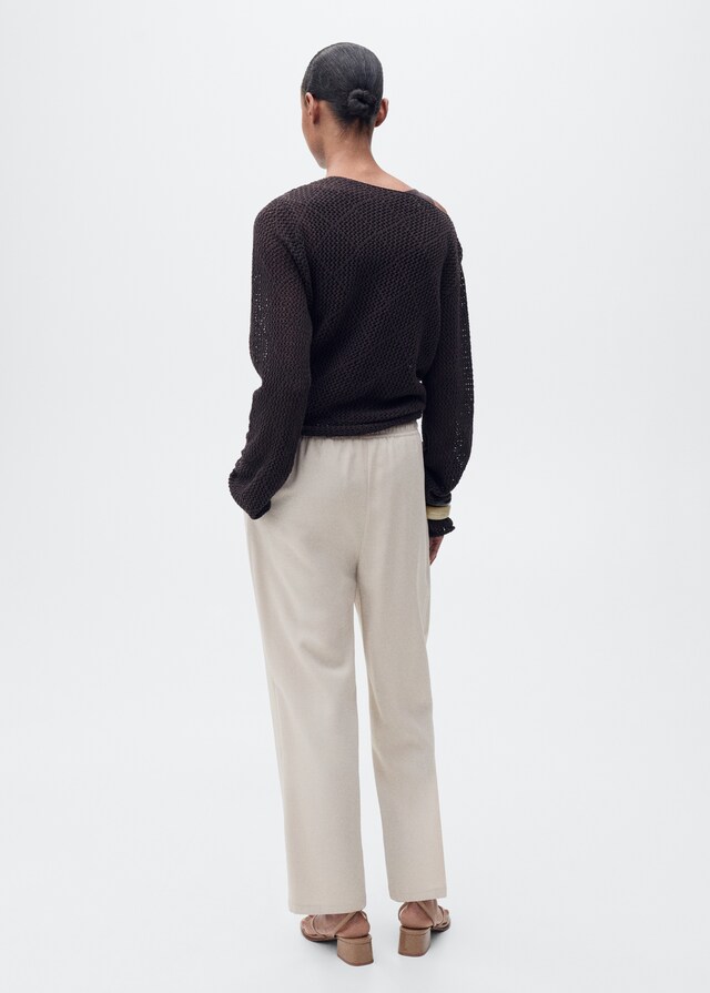 Mango Pantalón fluido cintura elástica ÚLTIMAS EDICIONES
