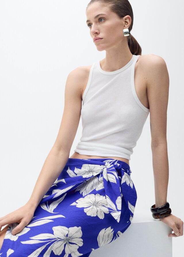 Mango Falda pareo floral Precios de Black Friday