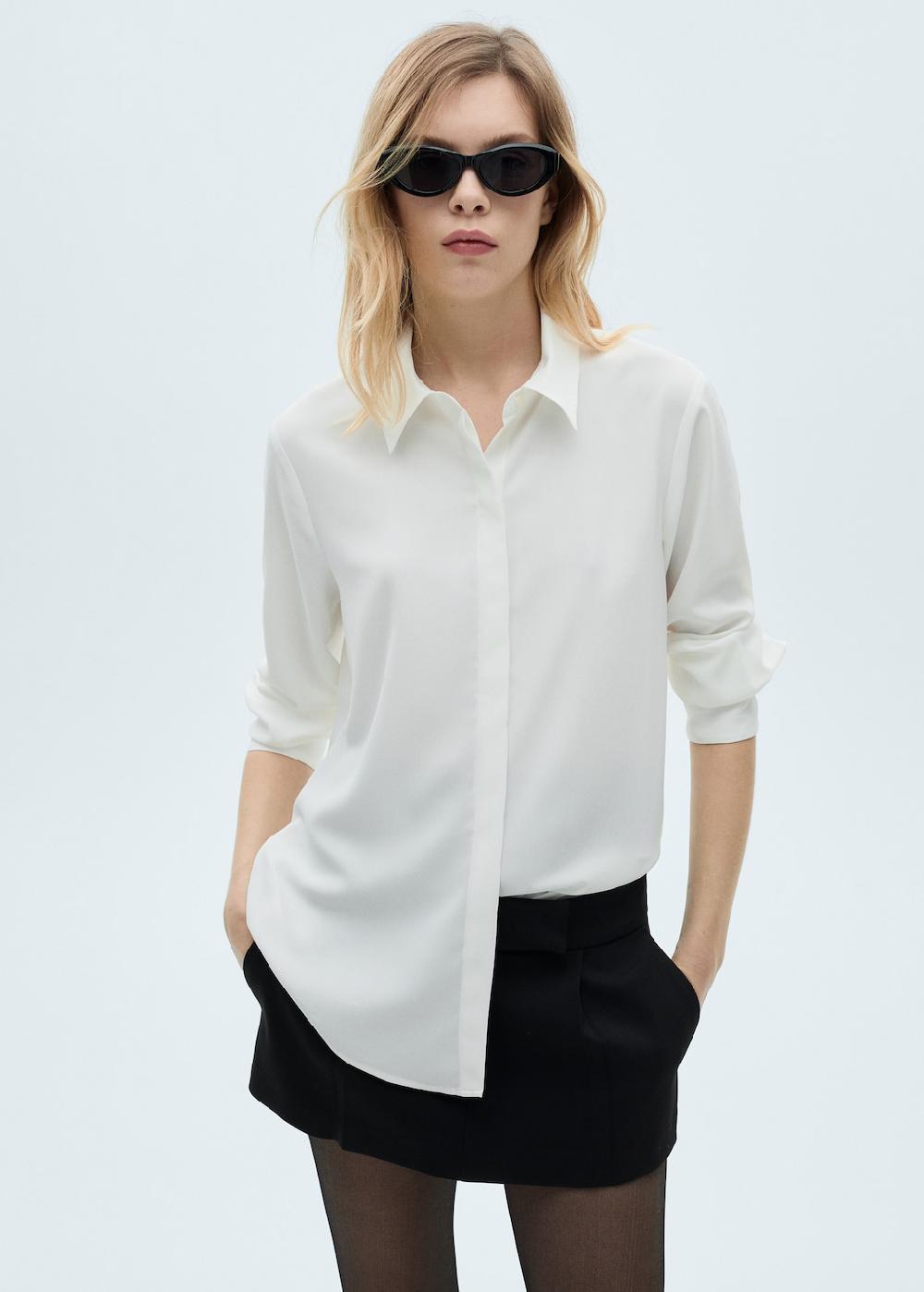 Mango Camisa manga larga fluida