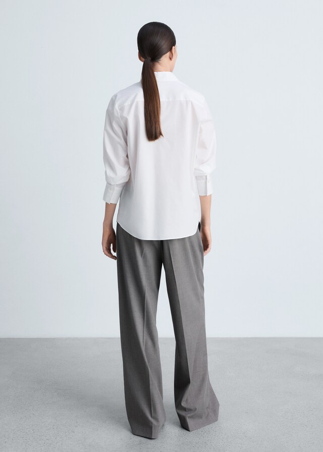 Mango Camisa regular mezcla algodón lyocell Rebajas de fin de temporada
