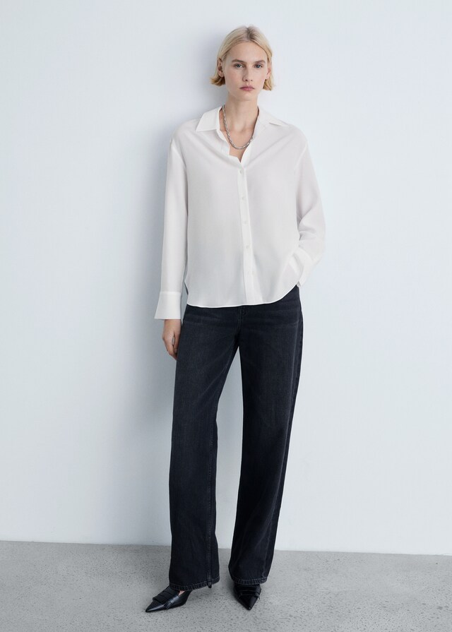 Mango Camisa fluida lyocell 2025