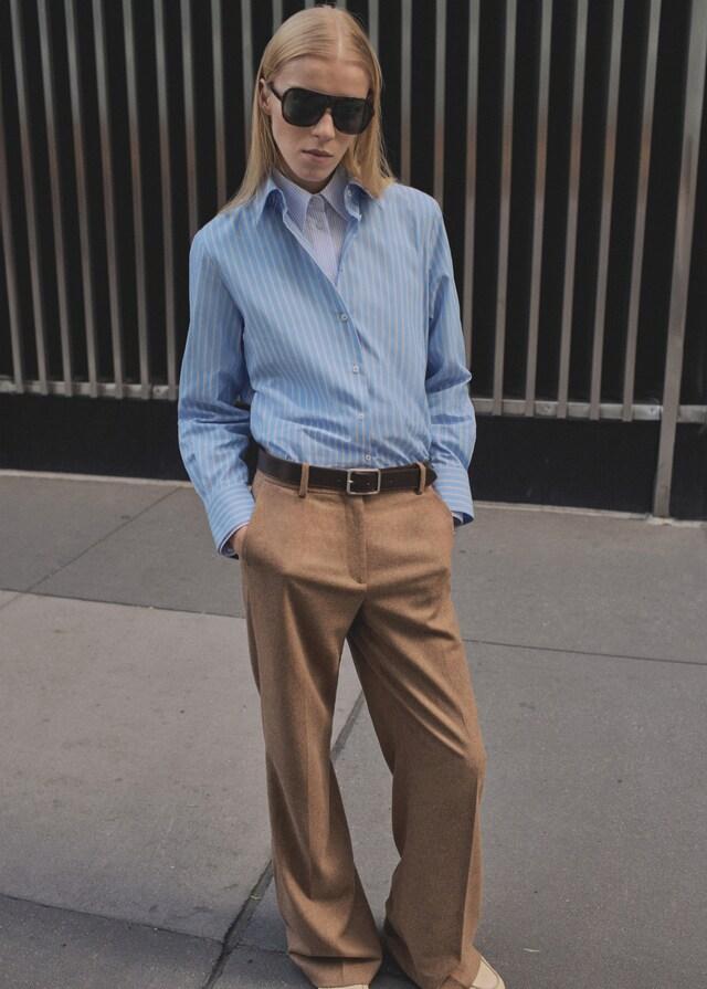 Mango Camisa regular mezcla algodón lyocell En línea