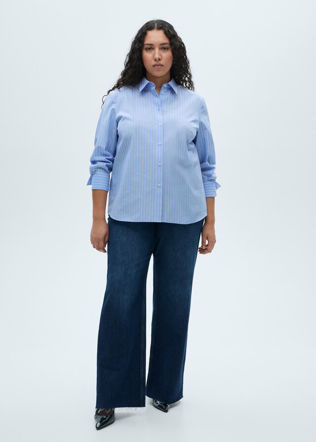 Mango Camisa regular mezcla algodón lyocell En línea