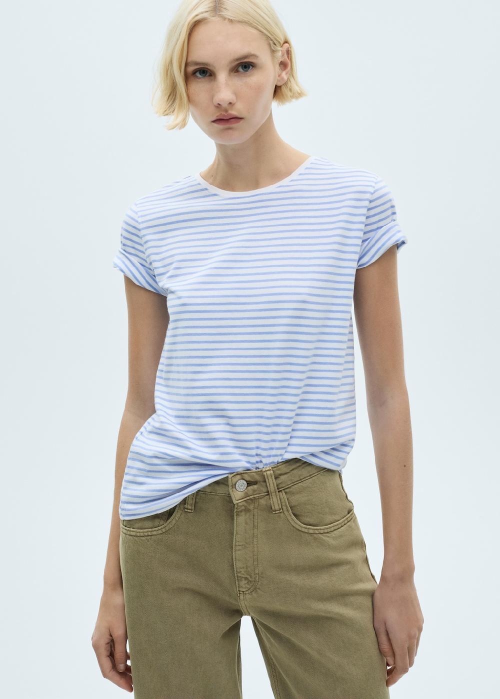 Mango Camiseta manga corta rayas