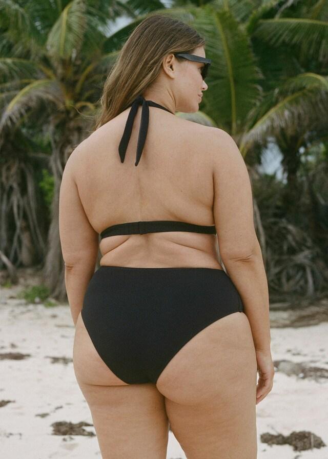 Mango Braguita bikini tiro alto canalé Rebajas top