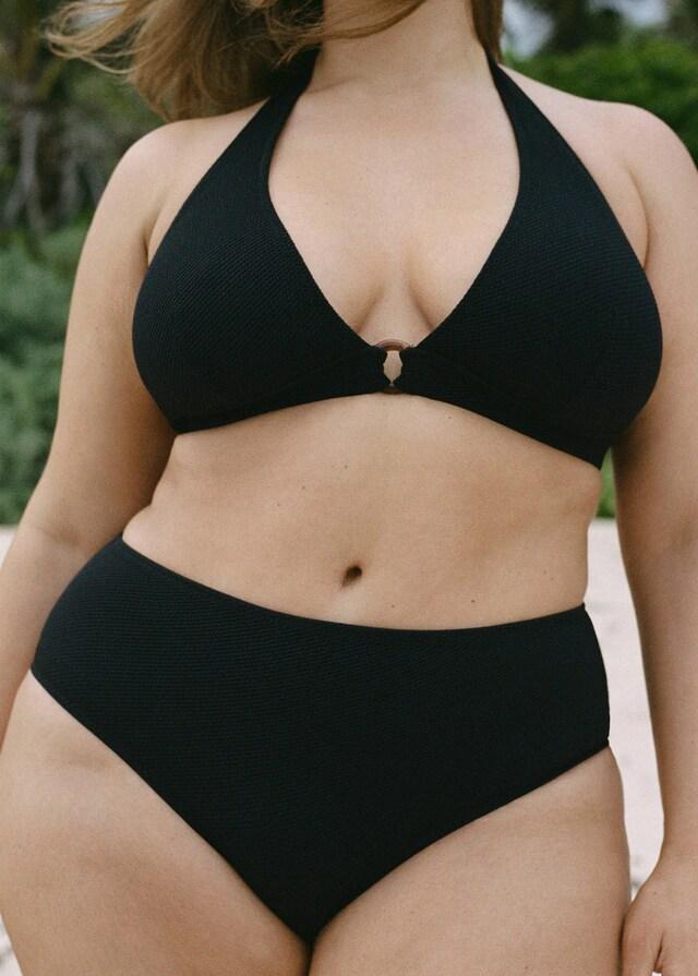 Mango Braguita bikini tiro alto canalé Rebajas top