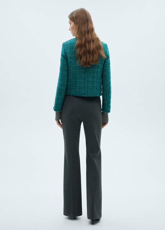 Mango Chaqueta tweed bolsillos Superdescuento
