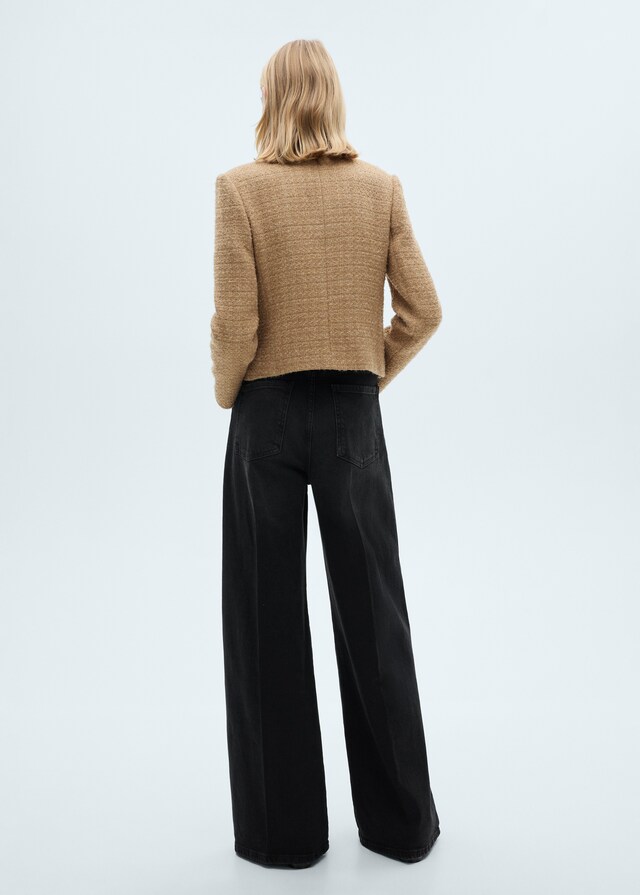 Mango Chaqueta tweed cuello tira Grandes descuentos
