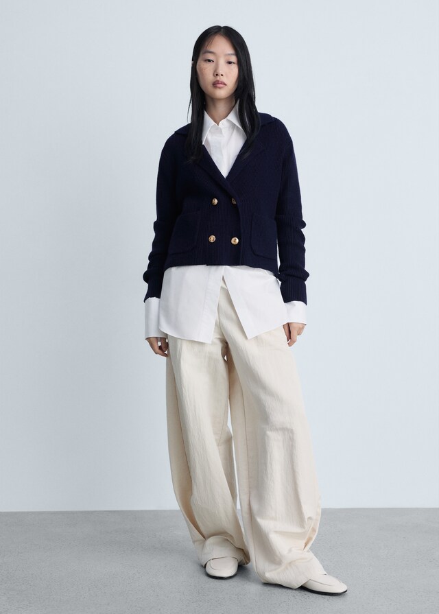 Mango Chaqueta punto doble botonadura Tienda de fábrica