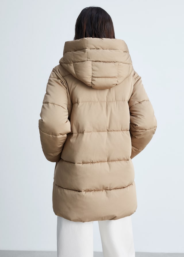 Mango Anorak midi acolchado capucha Precios de Black Friday