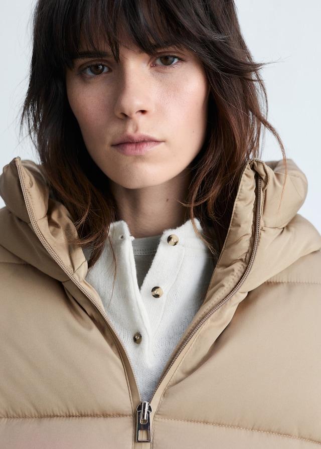 Mango Anorak midi acolchado capucha Precios de Black Friday