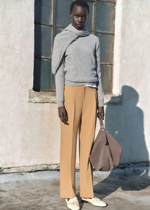 Mango Pantalón recto pinzas Descuentos del mes