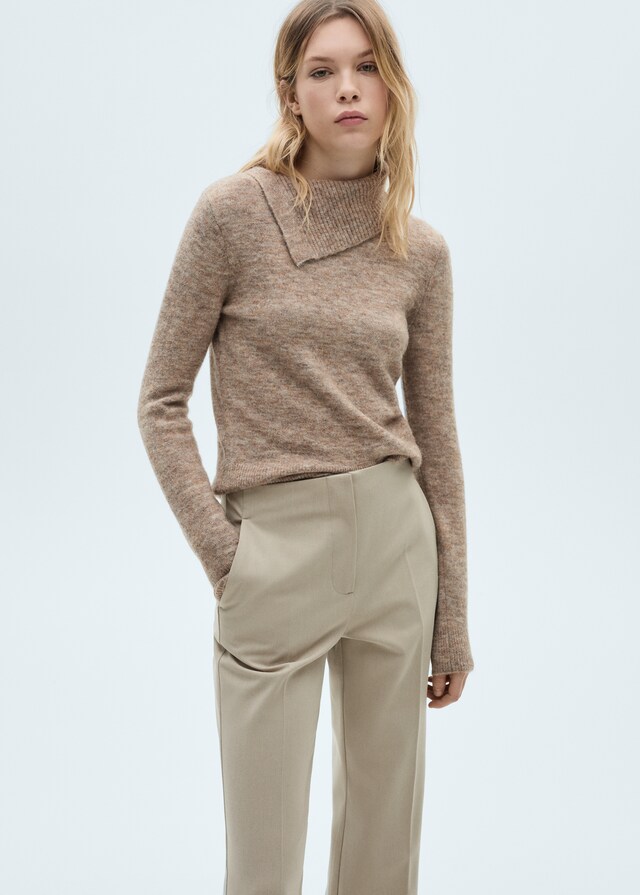 Mango Pantalón flare tiro medio Última moda