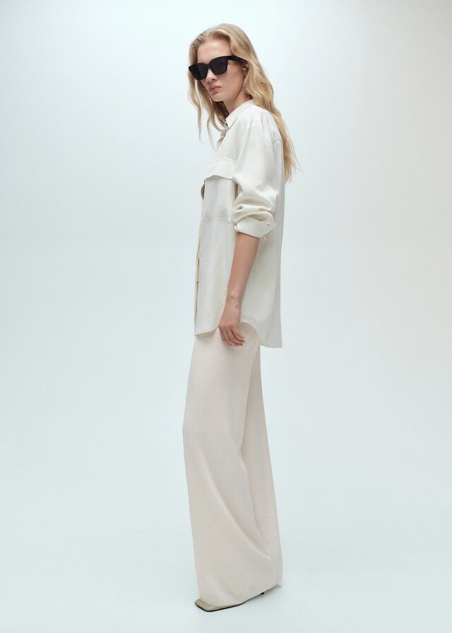 Mango Pantalón wideleg punto fino Ofertas especiales