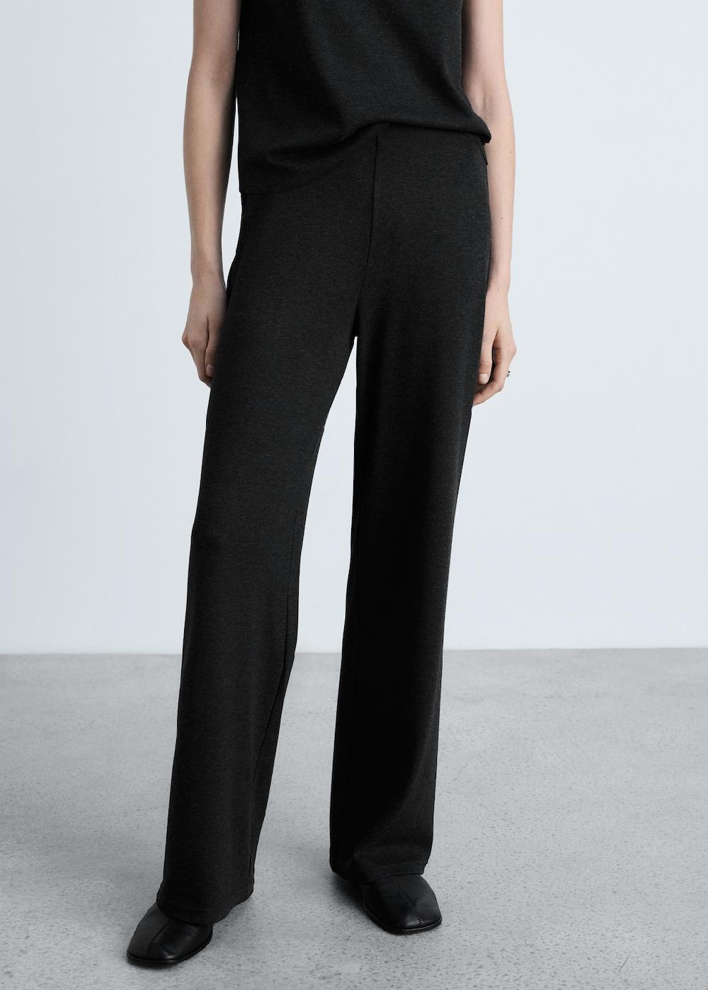 Mango Pantalón wideleg punto fino Grandes ahorros