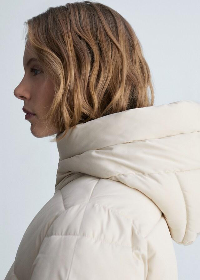 Mango Anorak midi acolchado capucha Precio ultrabajo