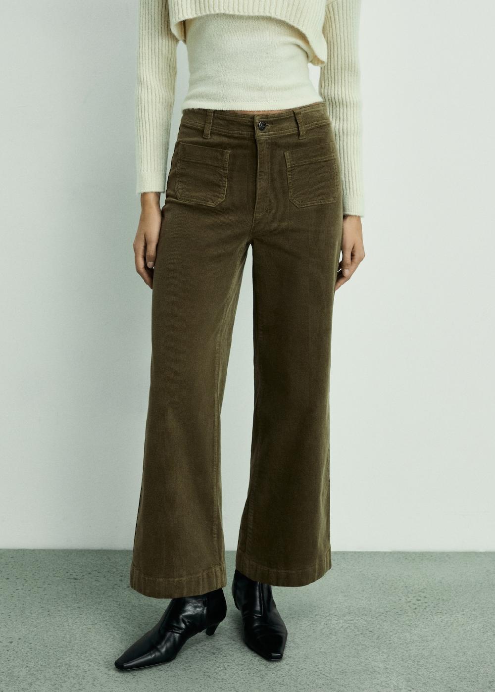 Mango Pantalón Catherin culotte pana Ofertas