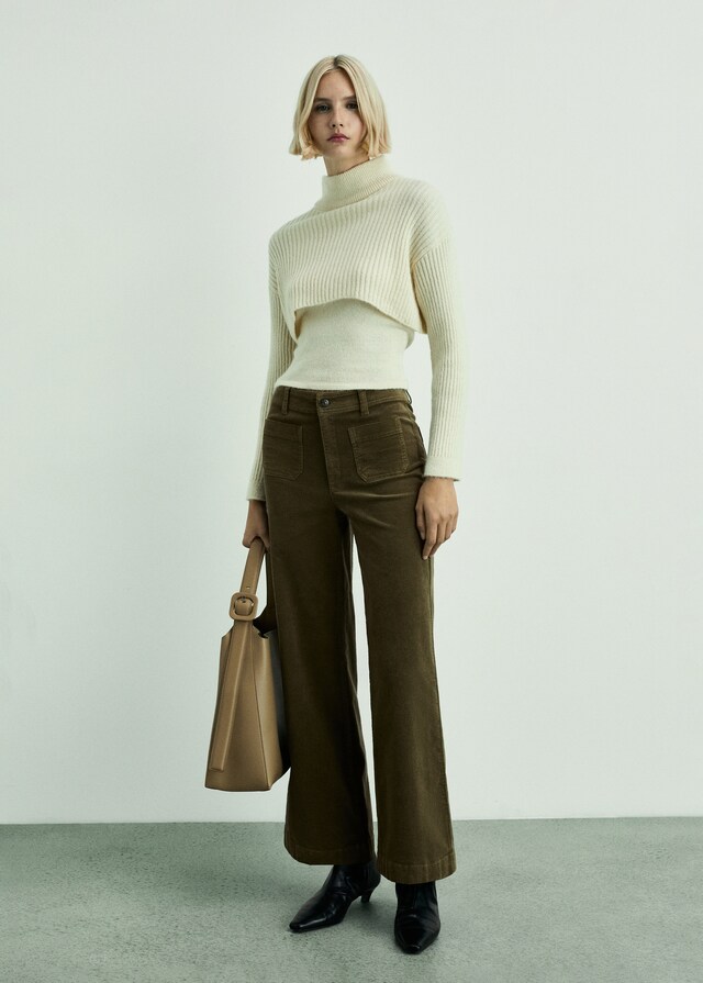 Mango Pantalón Catherin culotte pana Ofertas