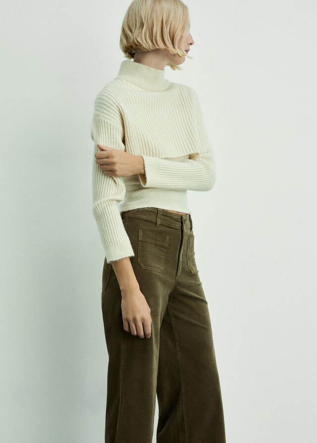 Mango Pantalón Catherin culotte pana Ofertas