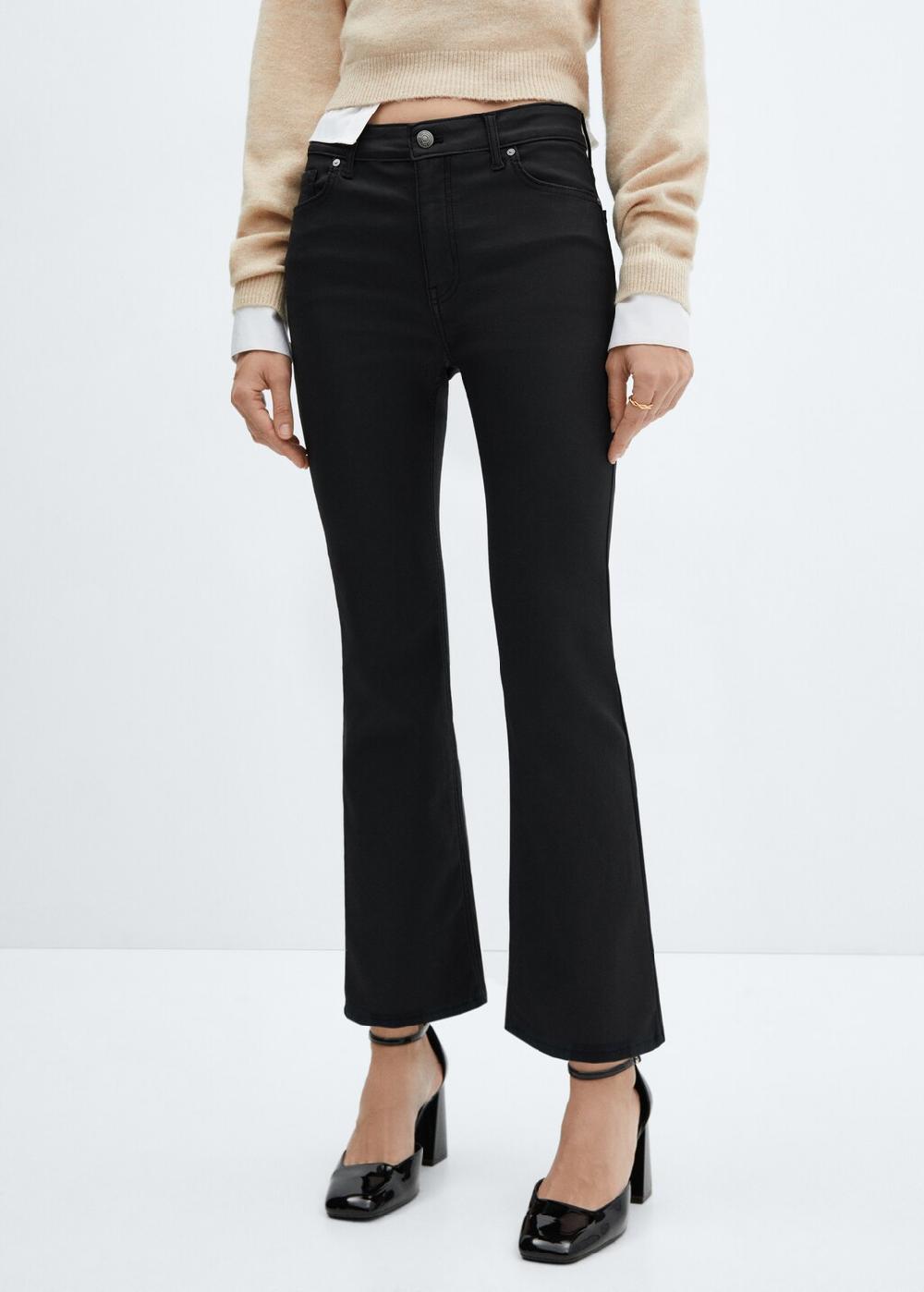 Mango Jeans Sienna flare crop encerados Venta caliente