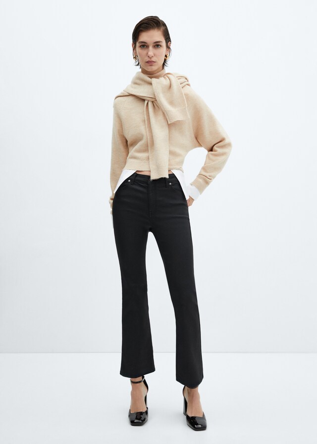 Mango Jeans Sienna flare crop encerados Venta caliente
