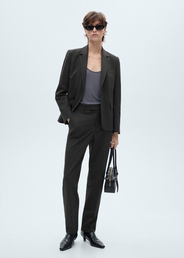 Mango Blazer traje raya diplomática Gran oferta