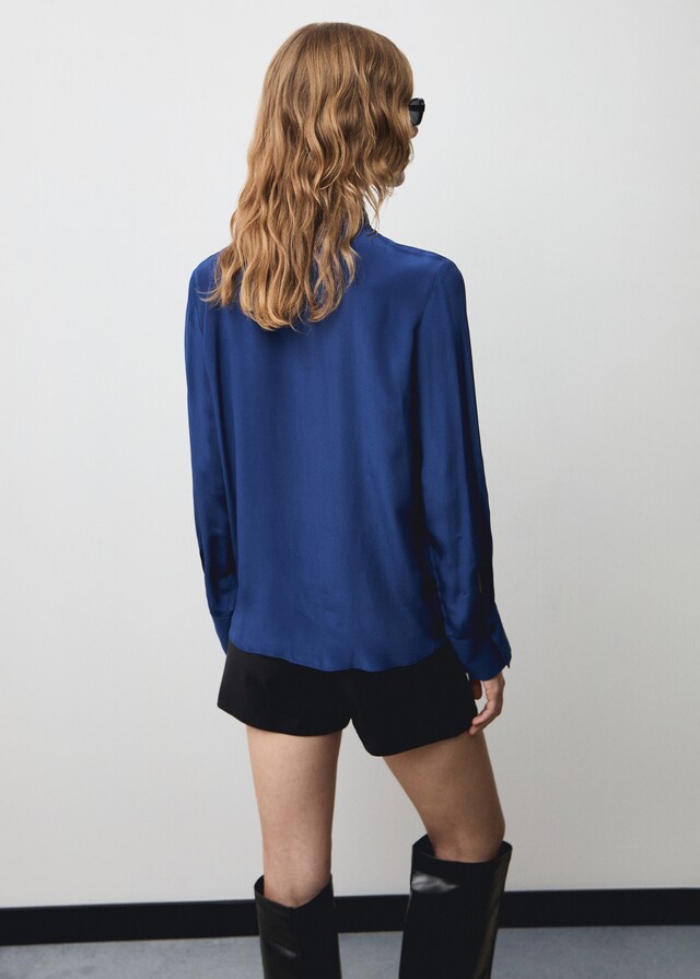 Mango Camisa satinada lazada Liquidación