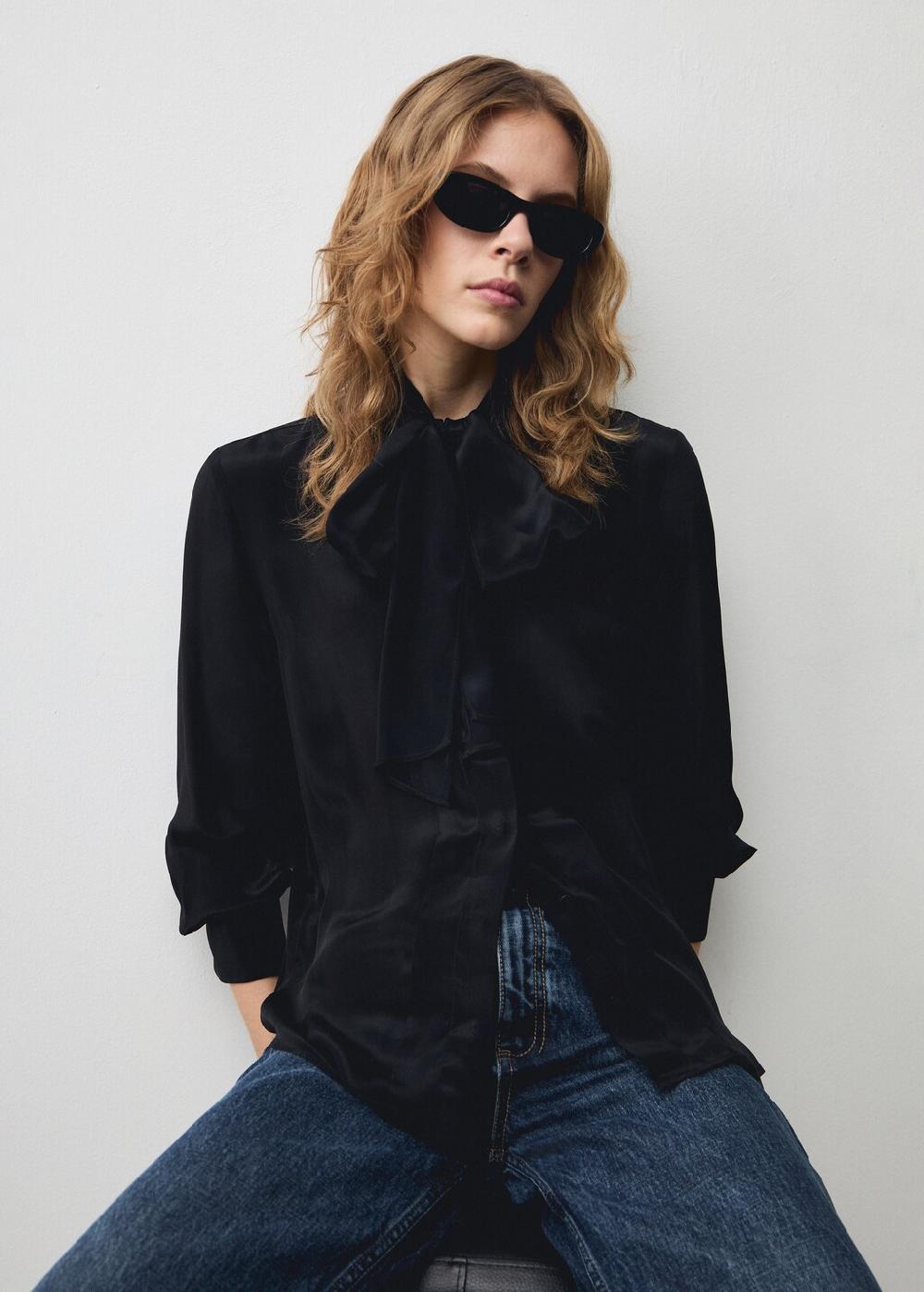 Mango Camisa satinada lazada Mejor oferta