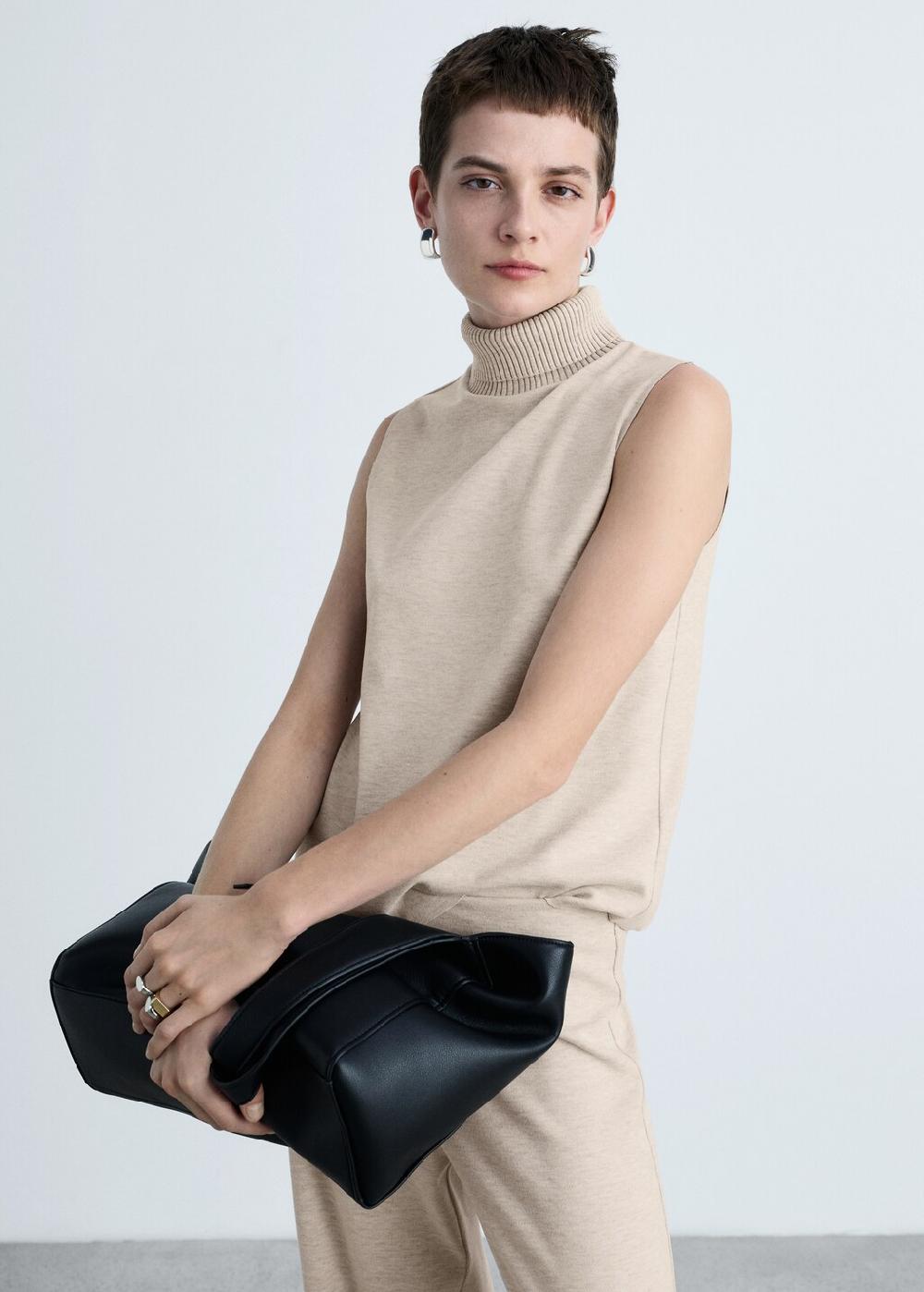 Mango Top punto cuello alto