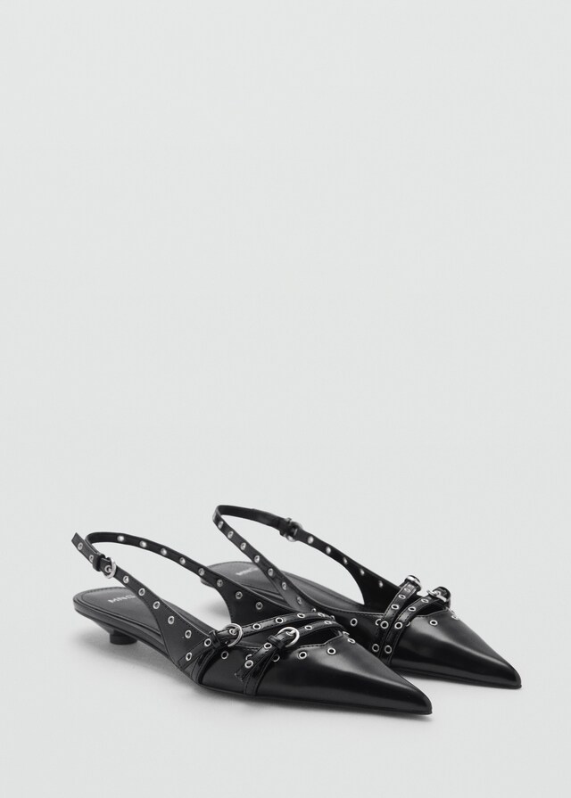 Mango Zapato kitten troquelado Libre de impuestos