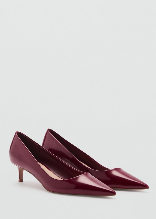 Mango Zapato kitten punta efecto charol Oferta exclusiva