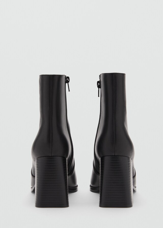 Mango Botín piel tacón Última moda