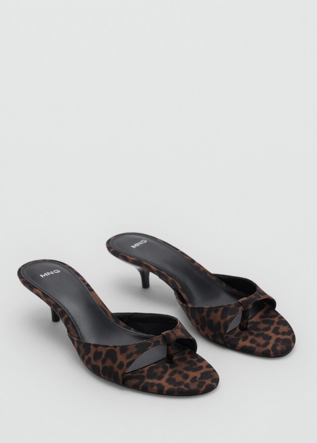 Mango Sandalia tacón kitten leopardo Ofertas especiales