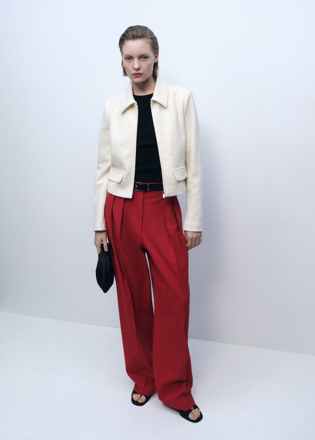 Mango Chaqueta mezcla algodón solapas Rebajas de fin de temporada