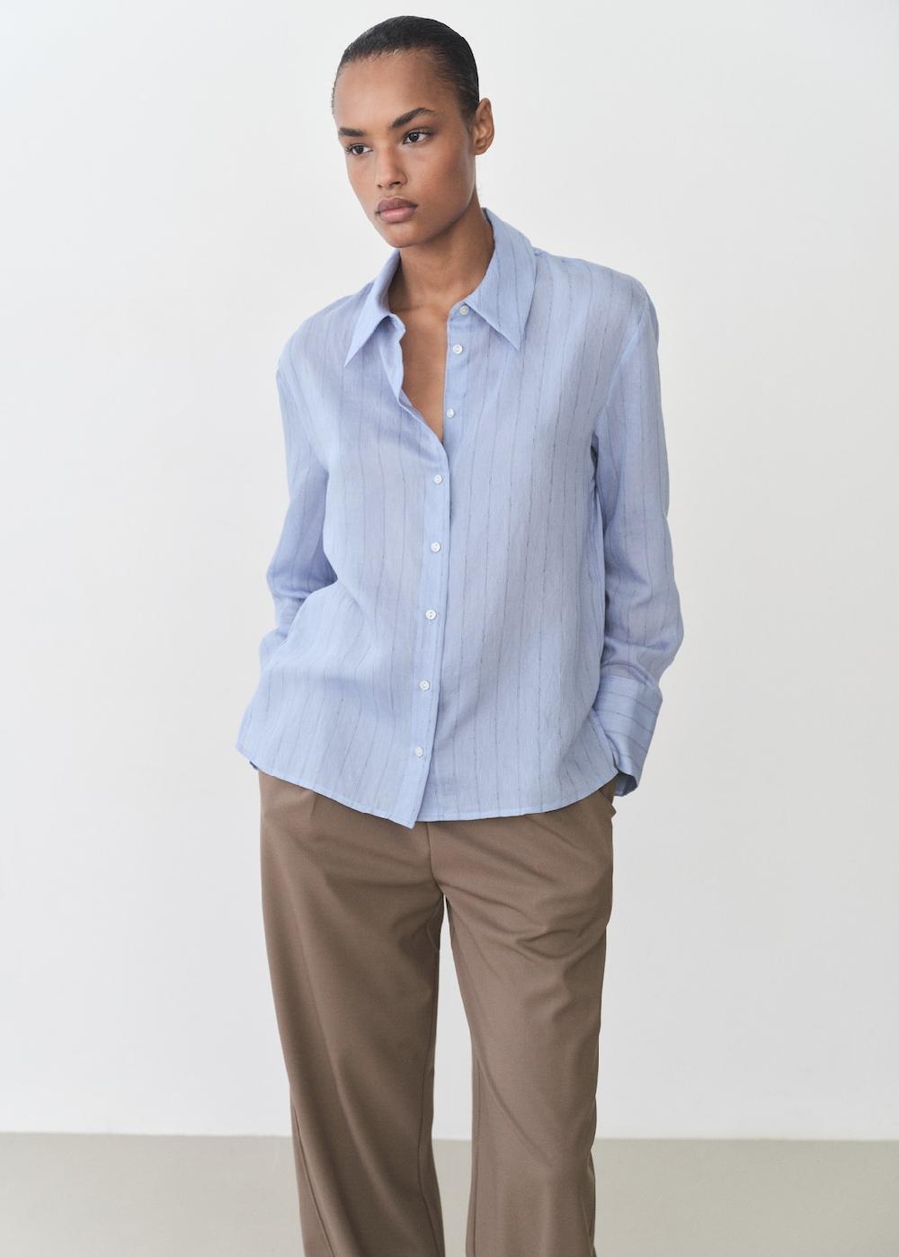 Mango Camisa estampado rayas Precio ultrabajo