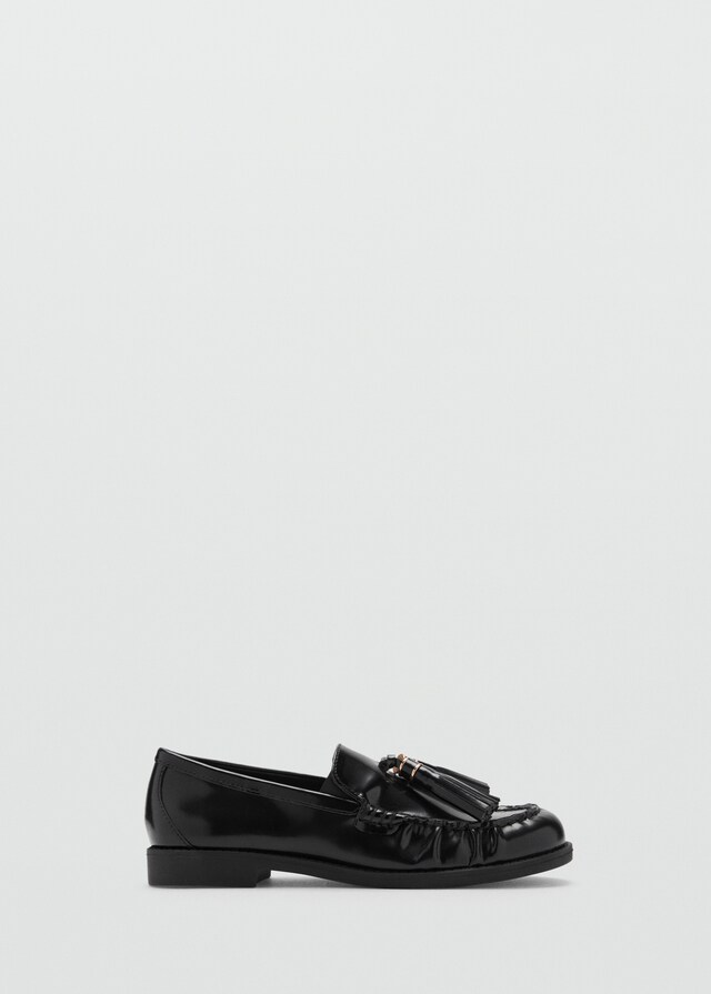 Mango Mocasín piel borlas Outlet online