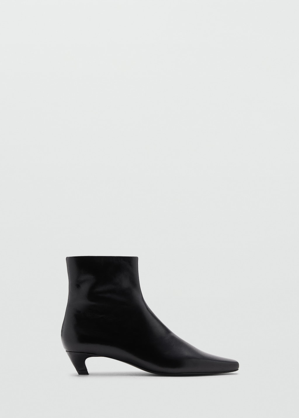 Mango Botín piel tacón kitten En oferta
