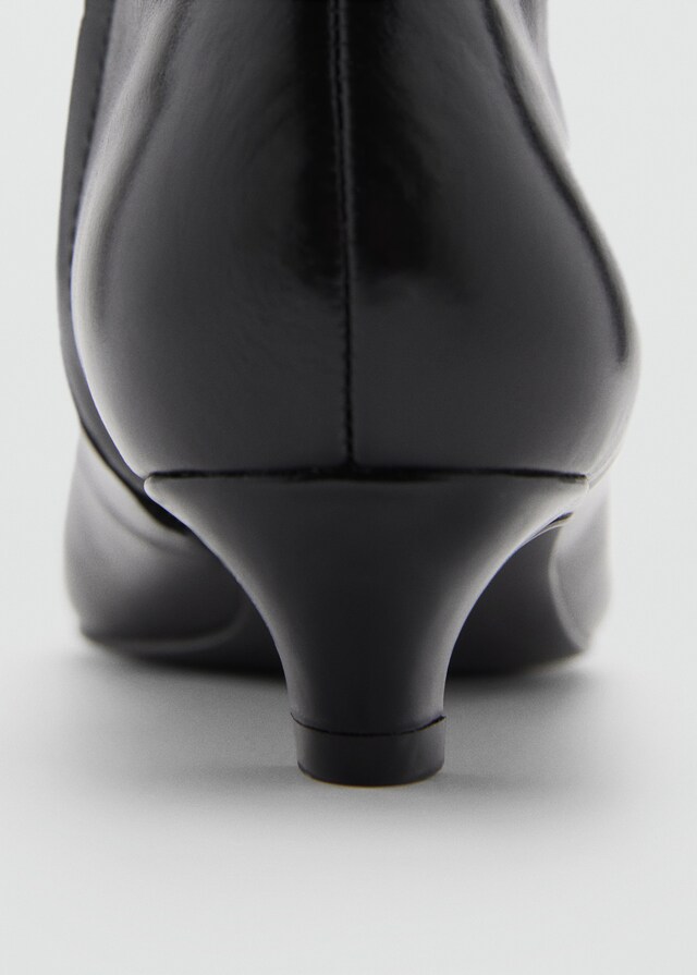 Mango Botín piel tacón kitten En oferta