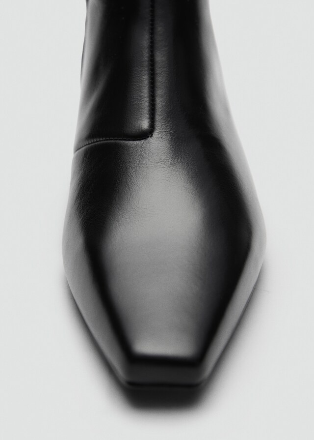 Mango Botín piel tacón kitten En oferta