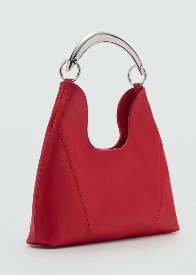 Mango Bolso hombro piel asa metálica Ventas relámpago
