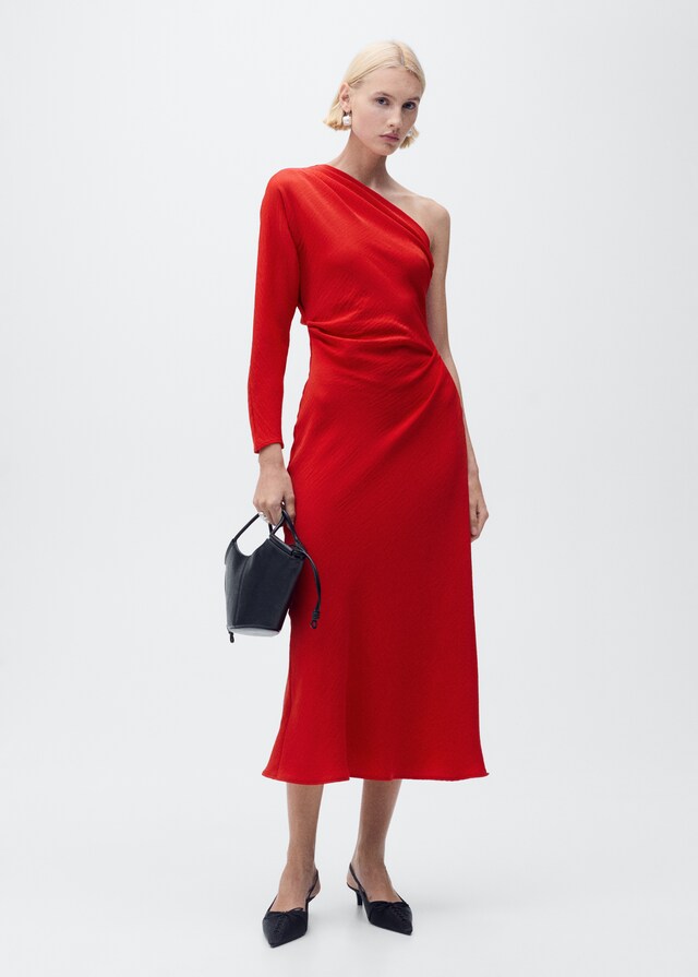 Mango Vestido asimétrico drapeado Rebajas online