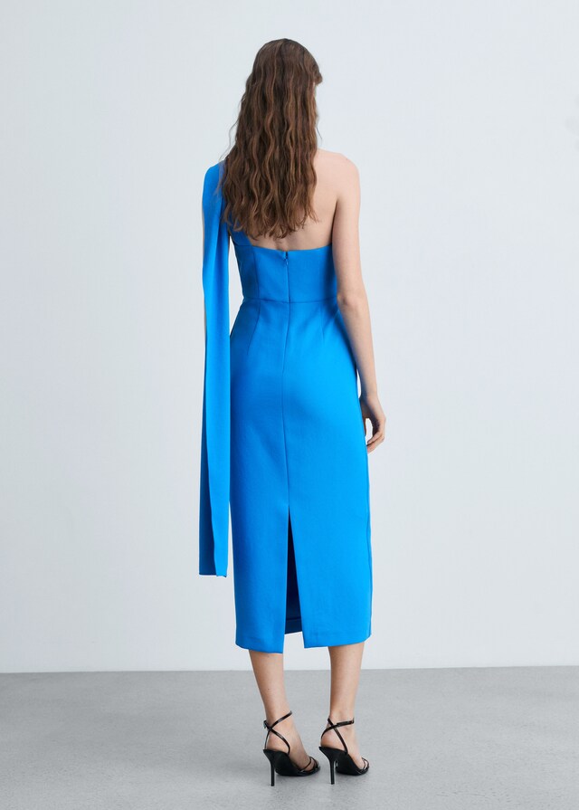 Mango Vestido asimétrico cuello lazada Envío gratis
