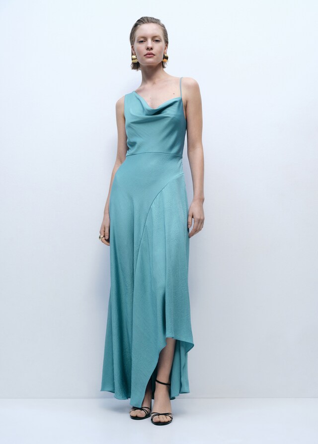 Mango Vestido asimétrico efecto arrugado Oferta especial
