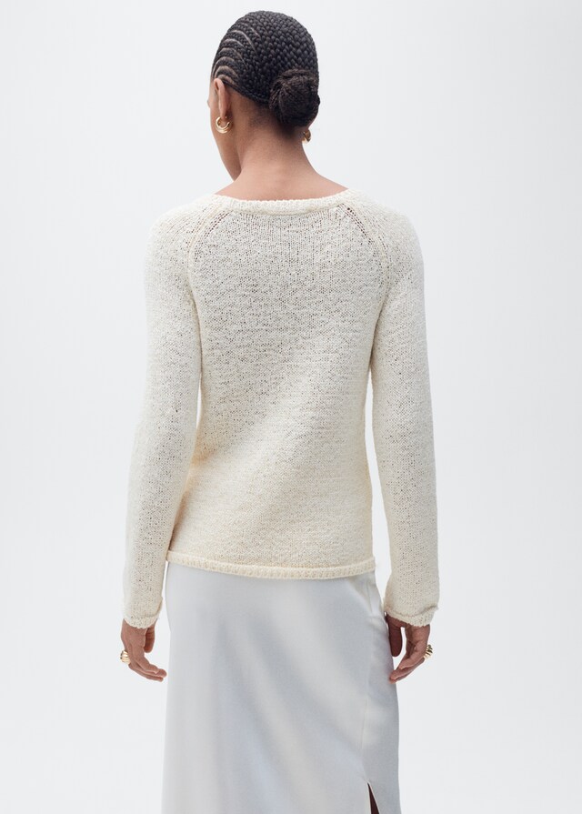 Mango Jersey crochet cuello redondo Promoción trimestral