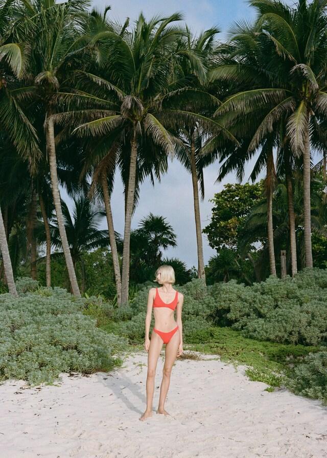 Mango Top bikini textura Envío internacional gratuito