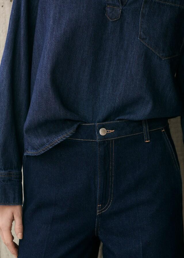 Mango Jeans wideleg tiro alto rinse wash Descuentos del mes
