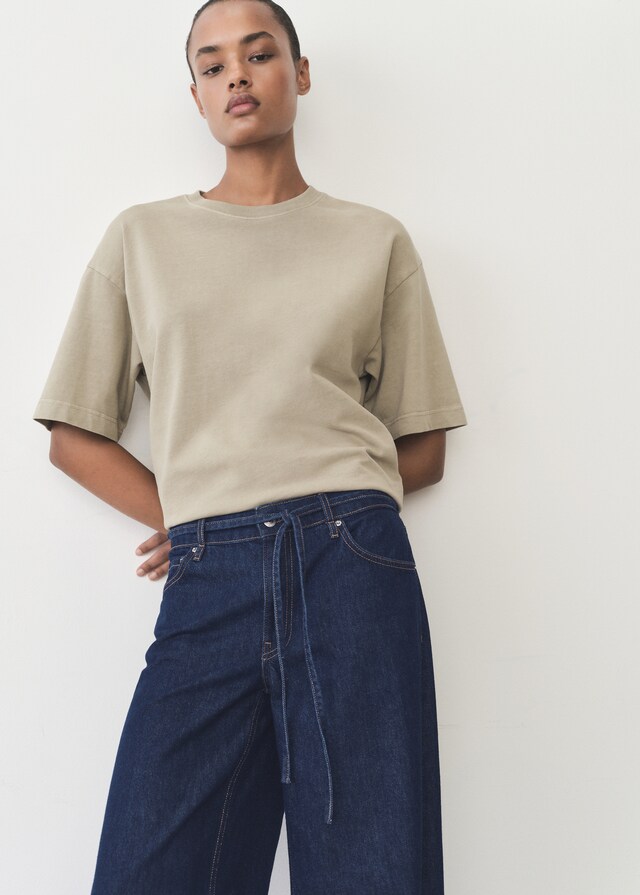 Mango Jeans wideleg tiro bajo cinturón Oferta exclusiva