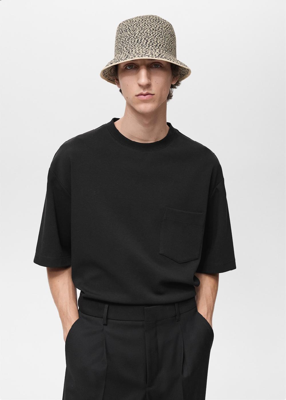 Mango Camiseta oversized bolsillo Ofertas