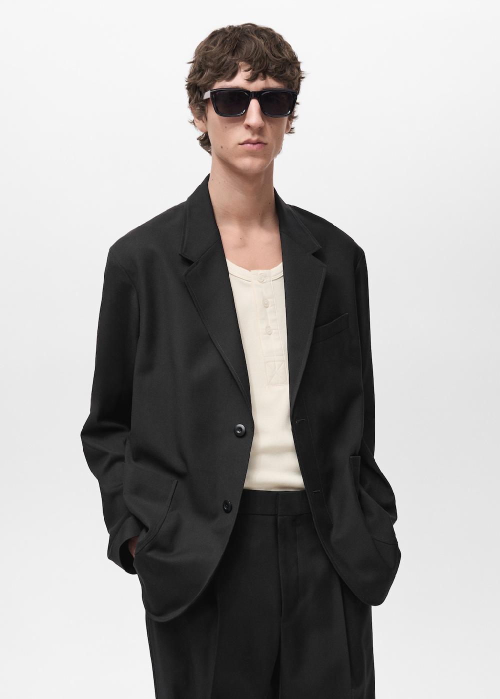 Mango Americana traje relaxed fit