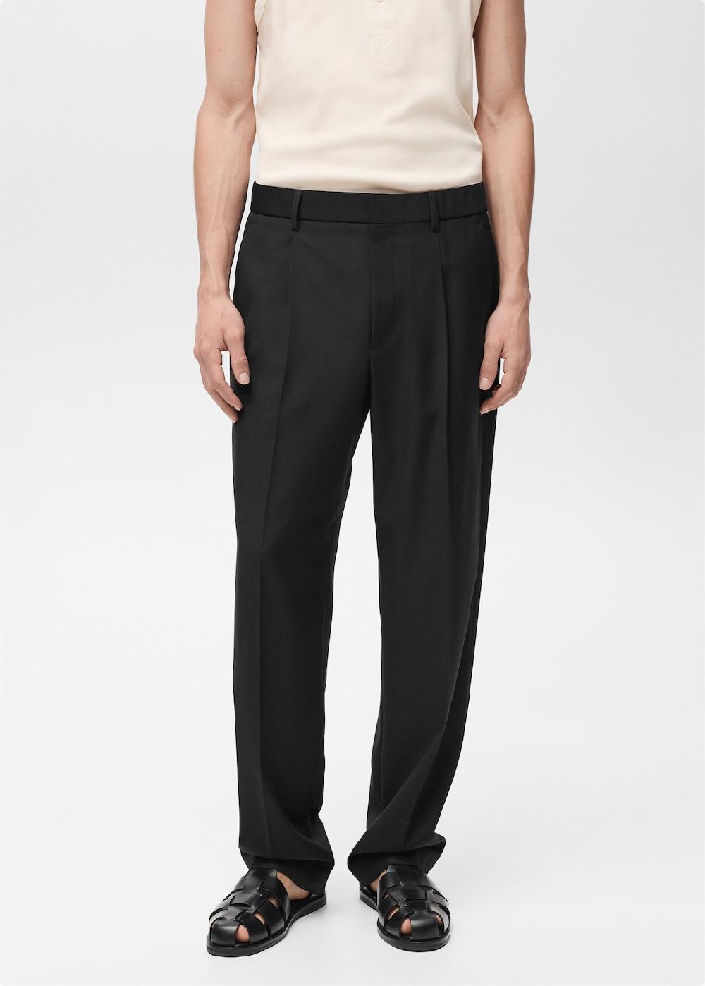 Mango Pantalón traje relaxed fit pinzas